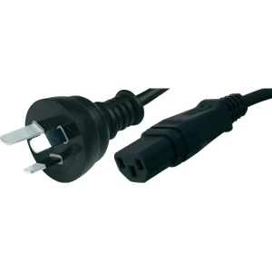 Priključni kabel za rashladne uređaje [ australski utikač - utikač C13] crna 2 m HAWA 1008256 slika