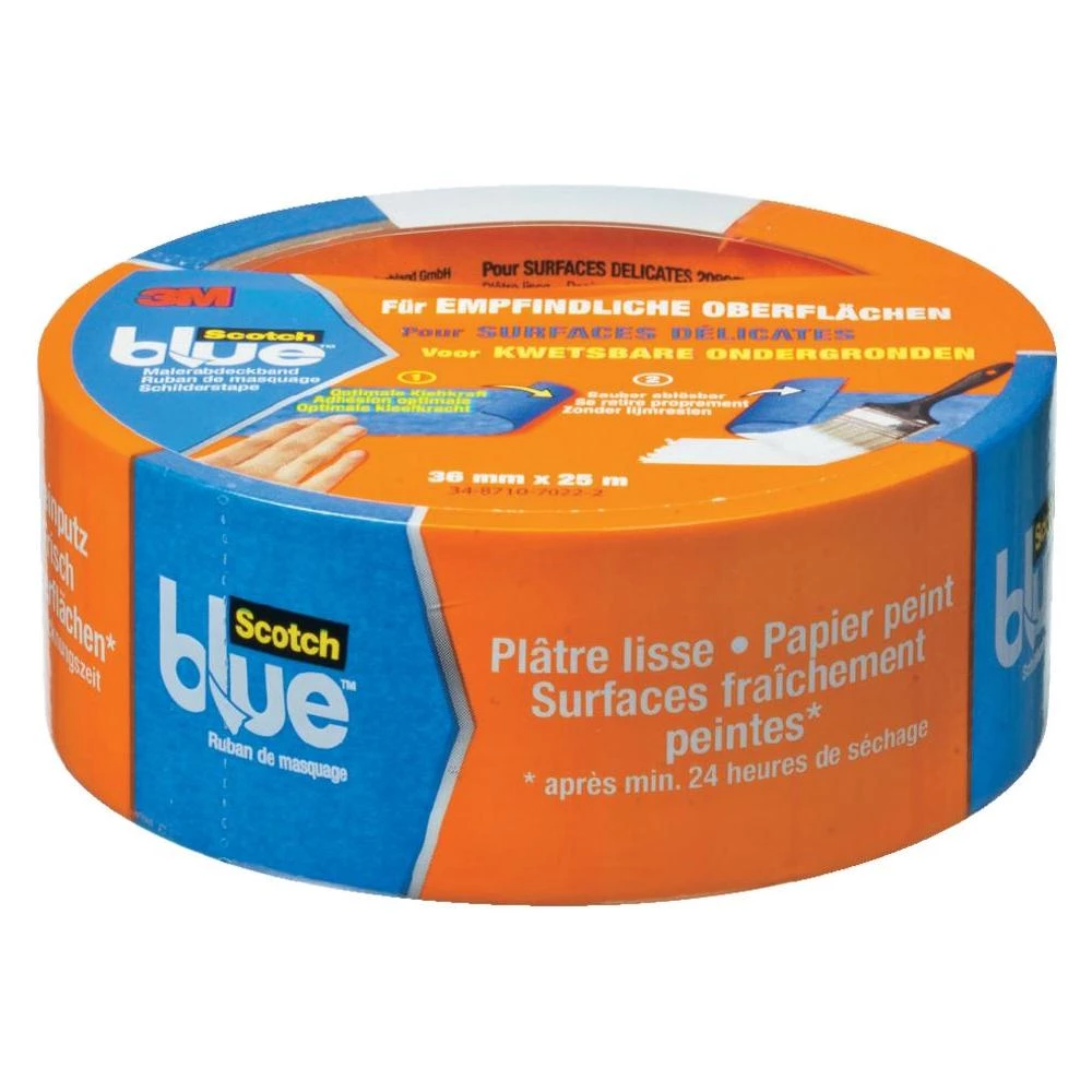 Zaštitna traka 3MScotchBlue 80EU3625, (D x Š) 25 m x 36 mm, plava, 1 kolut 7000 slika