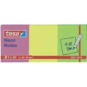 Ljepilni listići Tesa Neon Notes, 56001, (D x Š) 50 mm x 40 mm, ružičaste, žute, slika