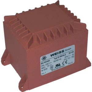 Transformator za tiskanu pločicu Weiss Elektrotechnik EI 66, 50VA, 230 V, 12 V, slika