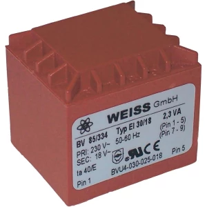 Transformator za tiskanu pločicu Weiss Elektrotechnik EI 30, 2,3 VA, 230 V, 15 V slika