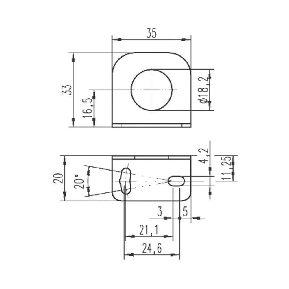 Leuze Electronic BT D18M.5-Kutnik za montažu induktivnih osjetnika slika