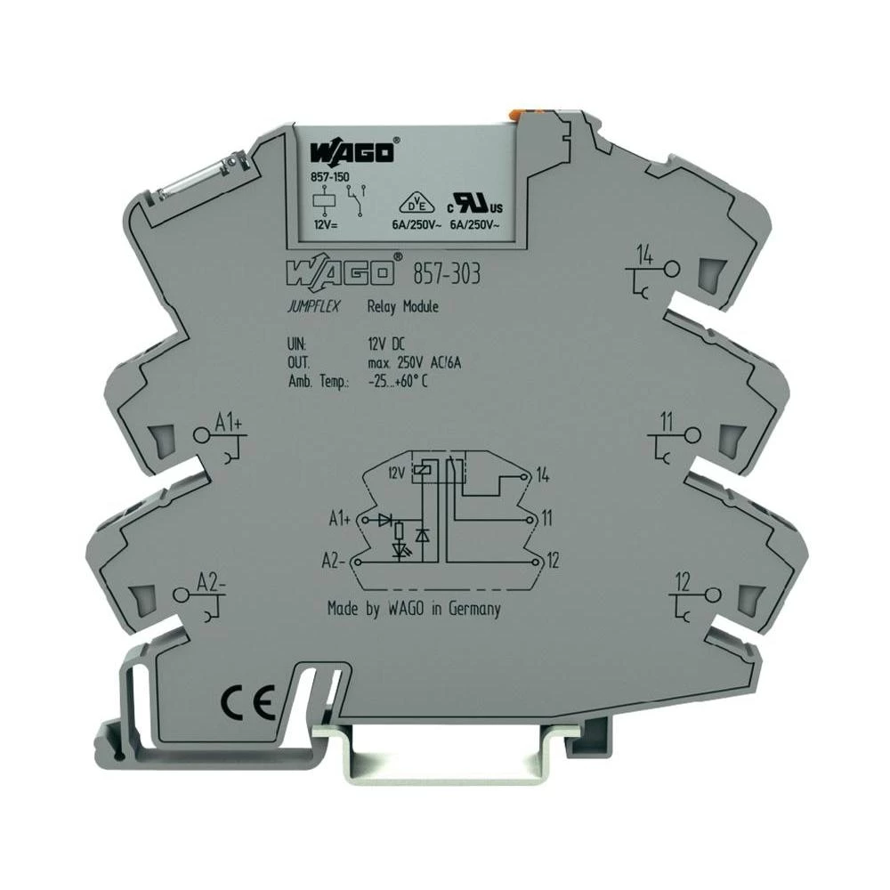 WAGO 857-306 JUMPFLEX®-Priključno podnožje za male uklopne releje, 1 preklopni k slika