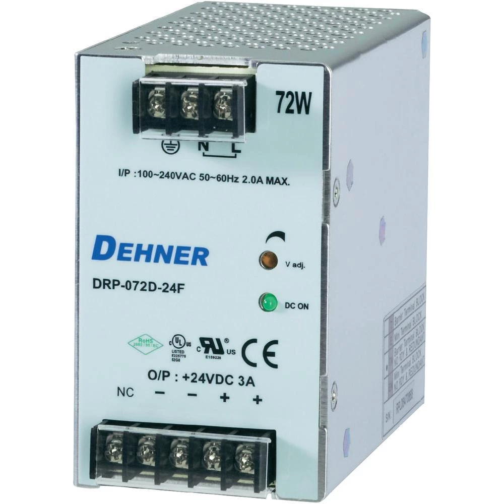 Dehner Elektronik DRP072D-12FTN Adapter napajanja za DIN-letvu, DIN-napajanje 12 slika