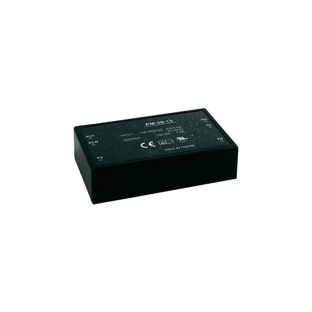 MeanWell PM-20-15 -Mrežni napajač za tiskano vezje, 15 V/DC, 1.4 A, 20 W slika