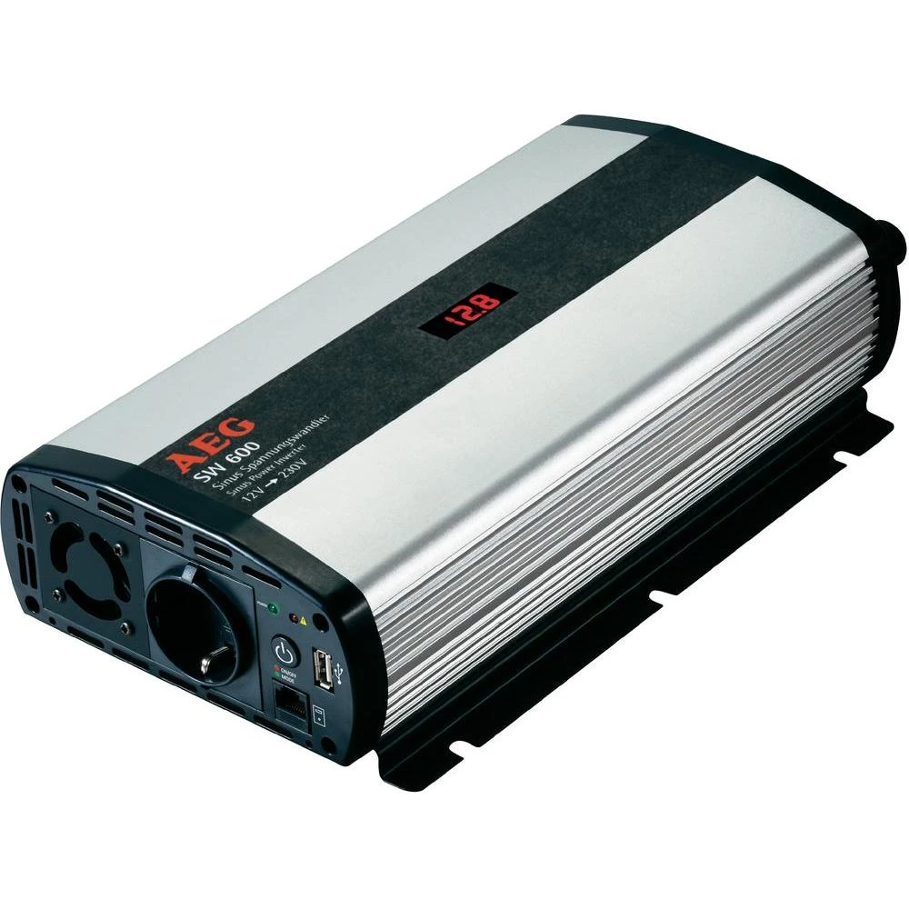 Sinusni pretvarač, nap. pretvornik AEG SW 600, 600 W, 12 V/DC (10,5-12,0 V/DC) - slika