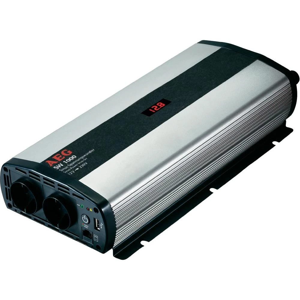 Sinusni pretvarač, nap. pretvornik AEG SW 1000, 1000 W, 12V/DC (10,5-12 V/DC) - slika