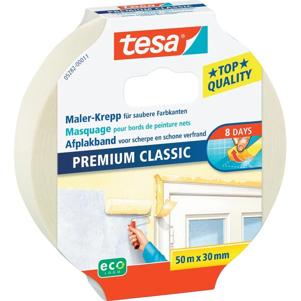 Zaštitna ljepilna traka TesaR Classic, (D x Š) 50 mx30 mm, krep papir 05282-0001 slika