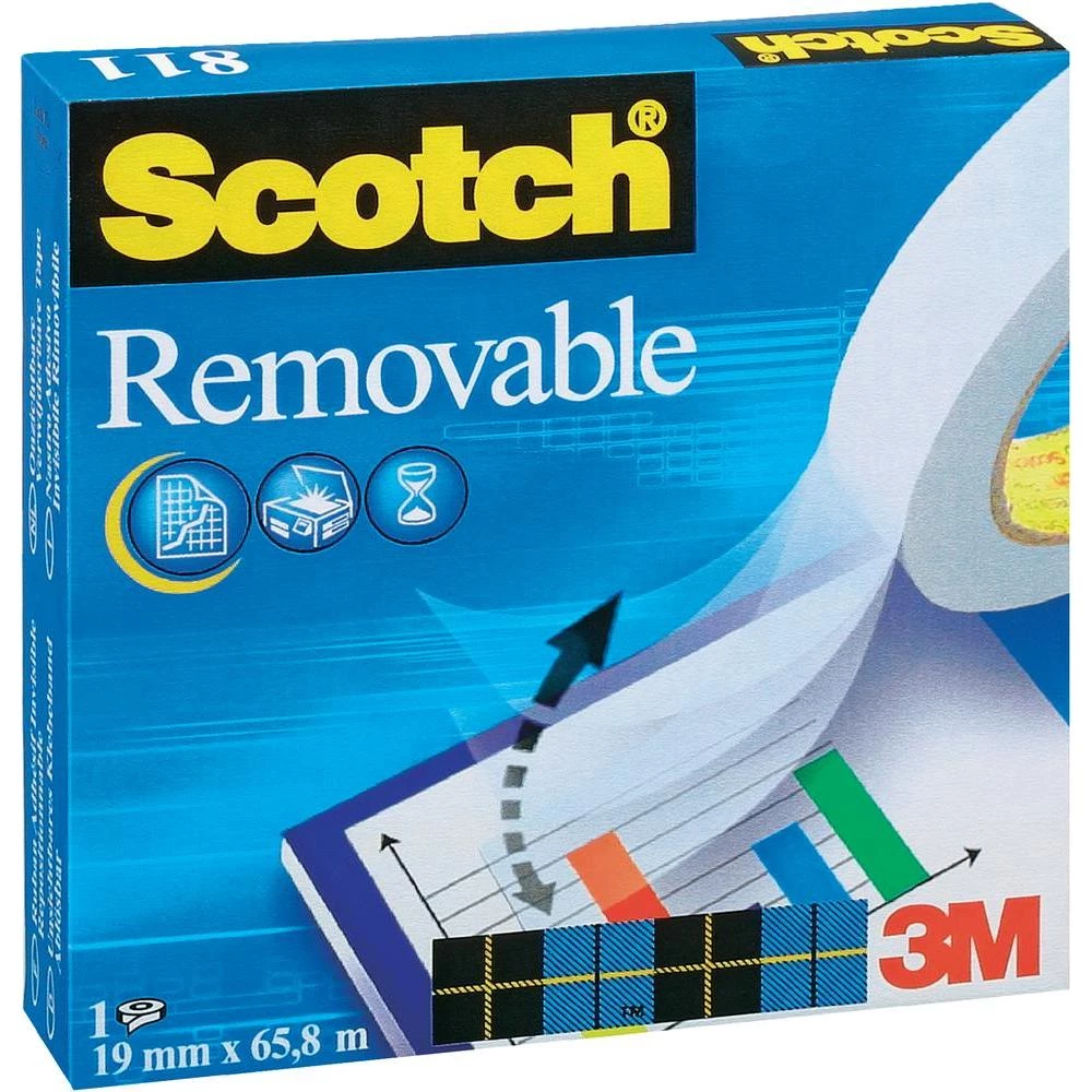 Odstranjiva ljepilna traka 3M Scotch M8111966, (D x Š) 66 m x19 mm, prozirna 70- slika