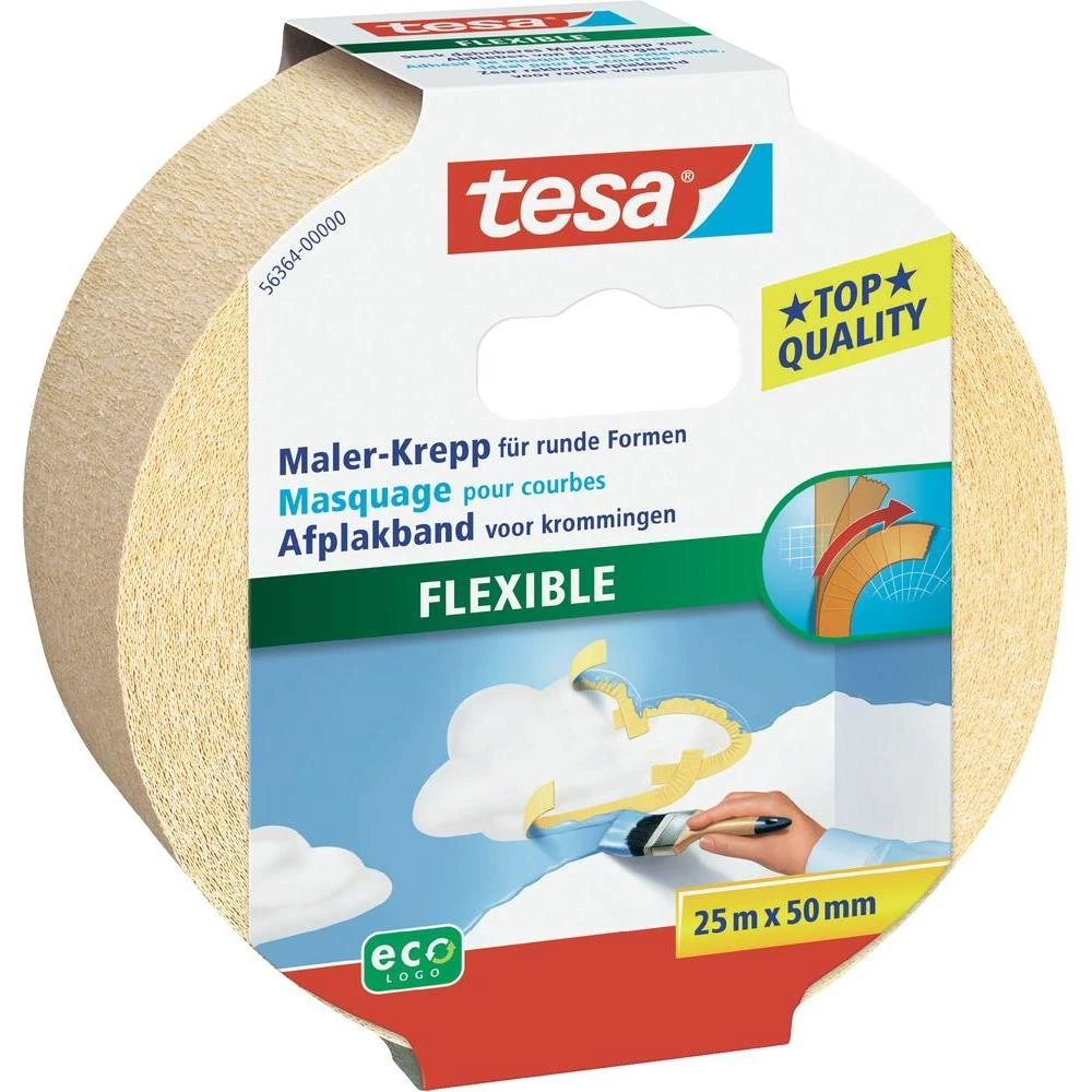 Zaštitna ljepljiva traka TesaR Flexible 56364, (D x Š) 25 m x 50 mm, krep papir slika