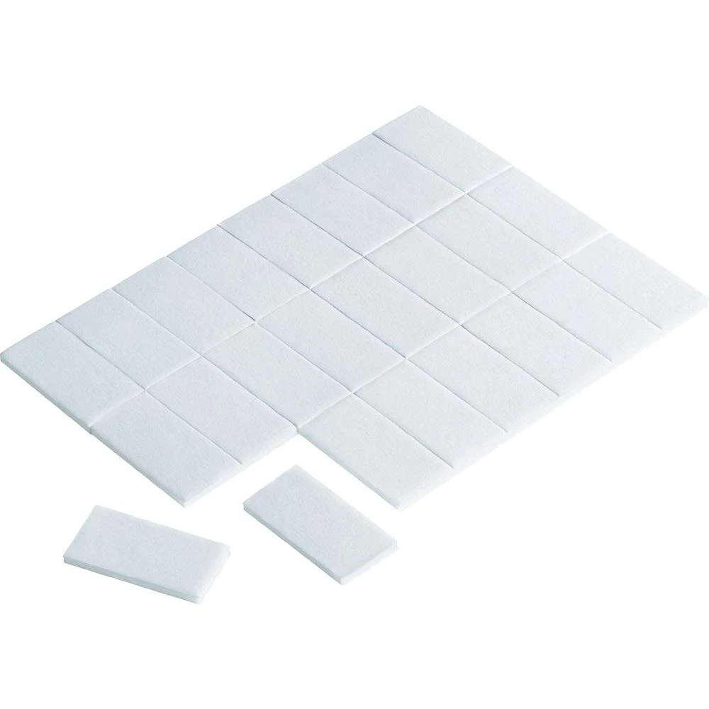 Obostrani ljepilni jastučići Conrad, (D x Š) 25 mm x 13 mm, bijeli slika