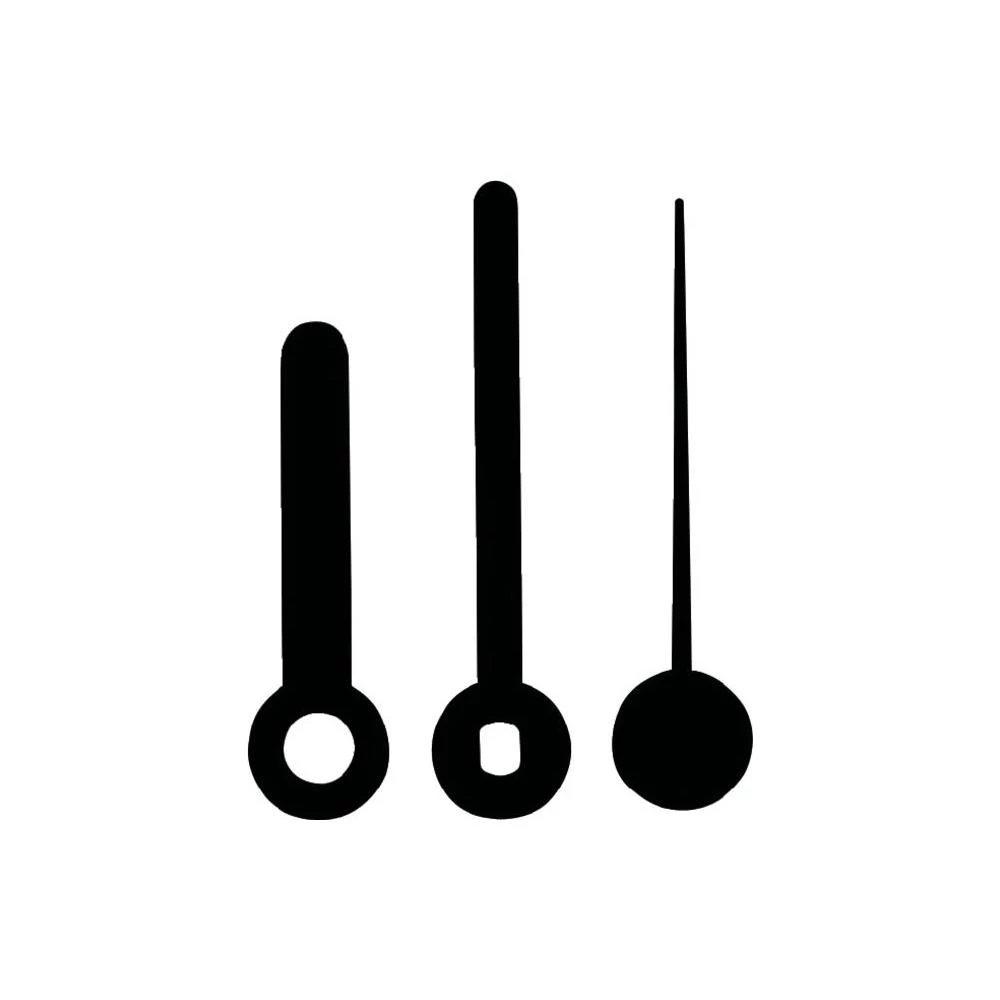 Komplet kazaljka Standard, umjetna masa, crne boje, 38 x 40x 30 mm, ravan 197757 slika