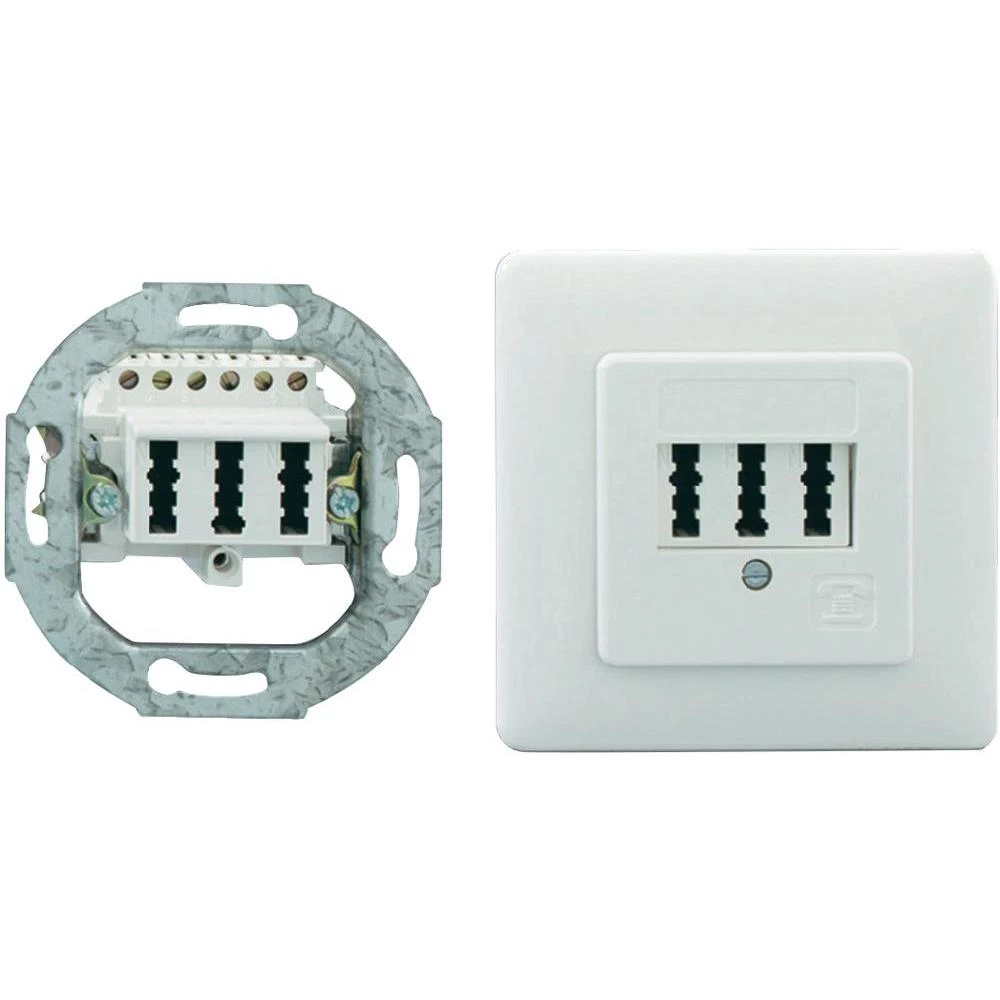 Rutenbeck telefonska utičnicaTAE 3X6 NFN u zidu, bijela slika