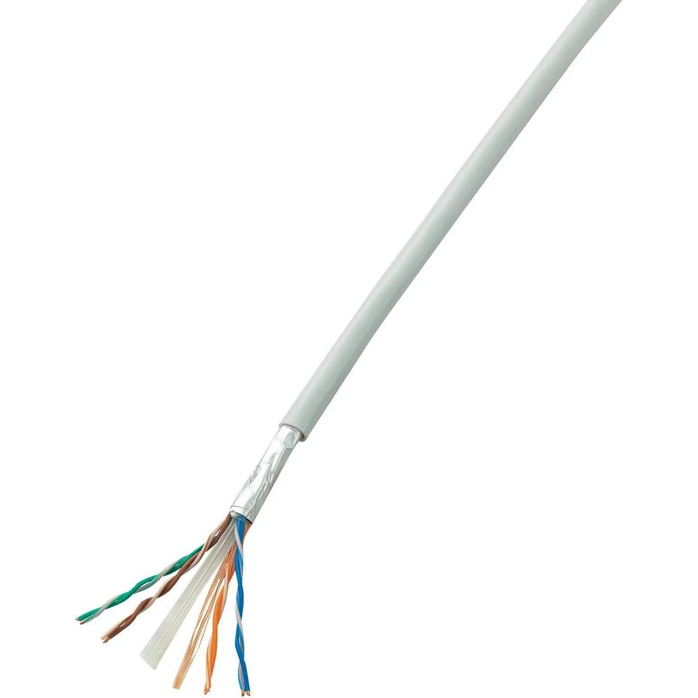Mrežni kabel Conrad, CAT 6, CCA (aluminij, prevučen bakrom), zapakiran, bel, 305 slika