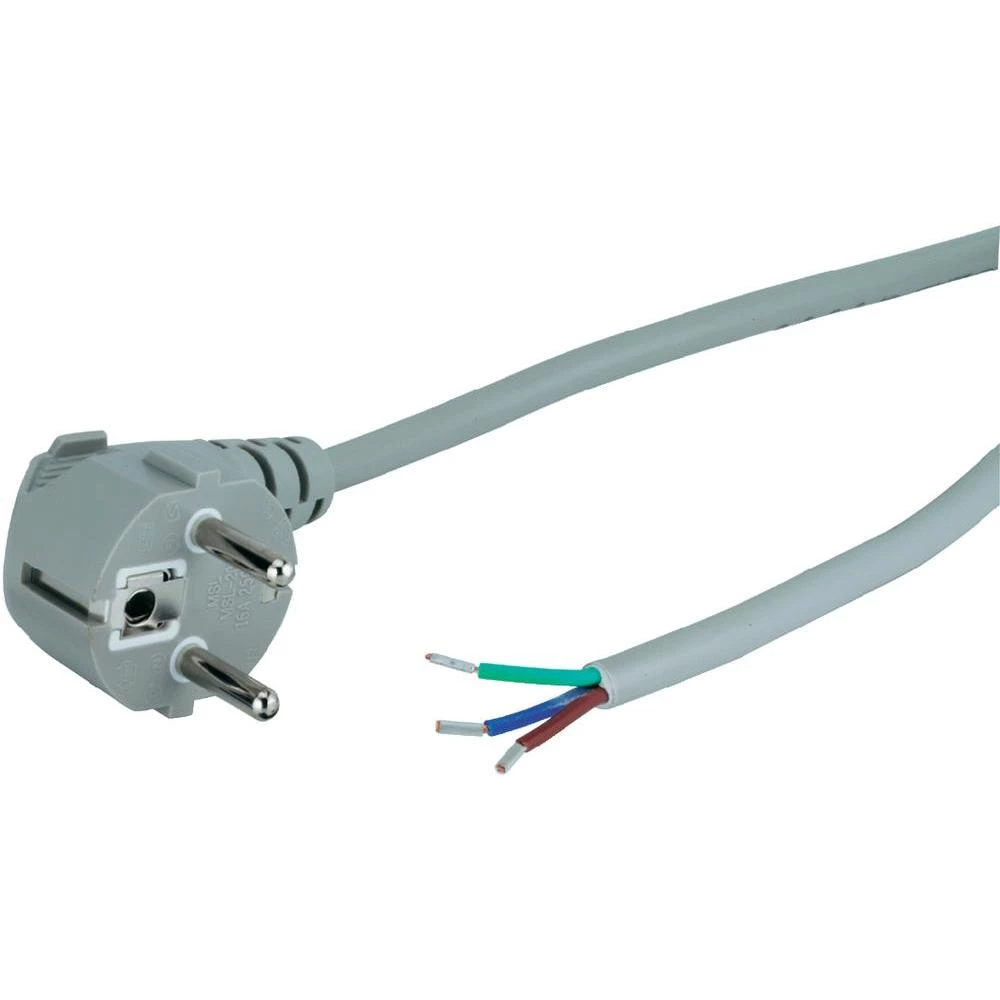 Strujni priključni kabel Goobay [ šuko utikač - kabel, otvoreni kraj] siva 1.5 m 50082 slika