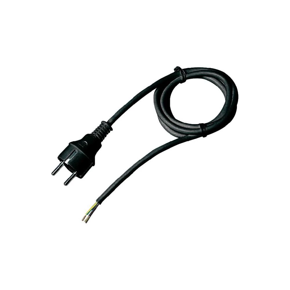 Strujni priključni kabel Goobay [ šuko utikač - kabel, otvoreni kraj] crna 1.5 m 6726 slika