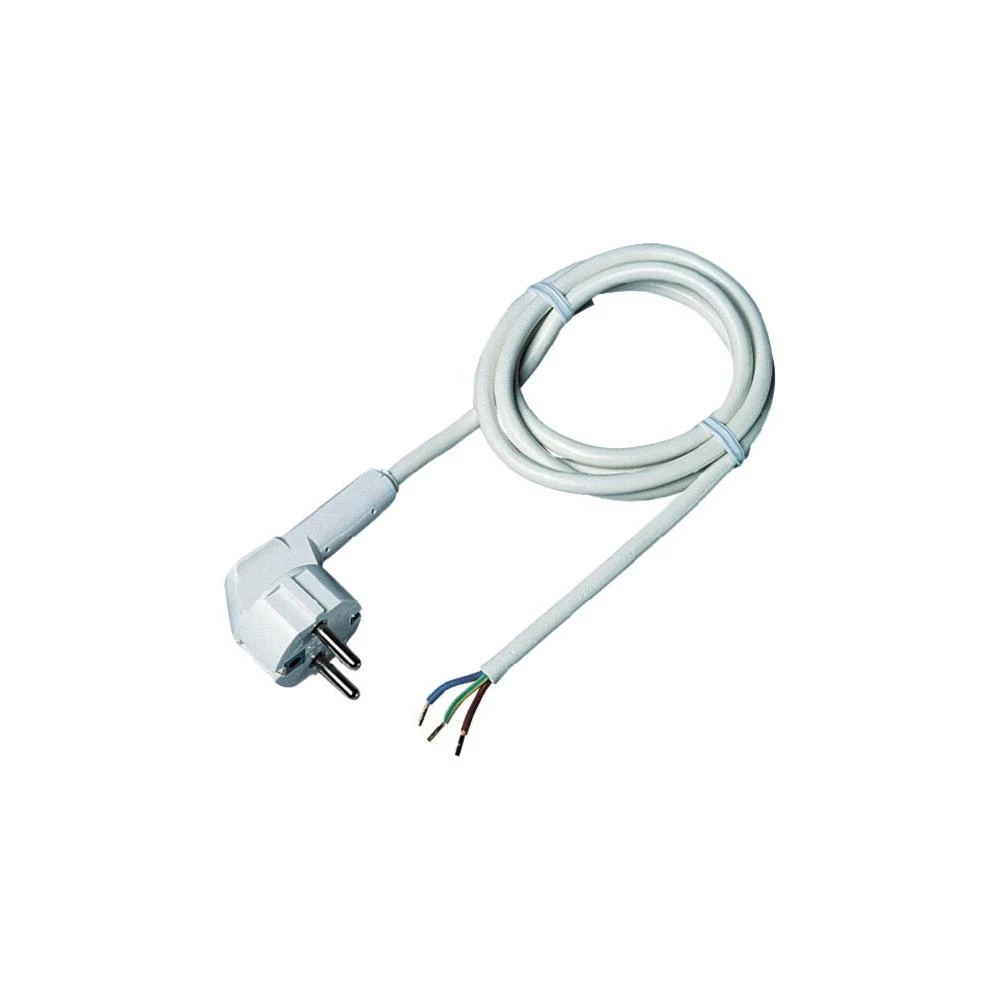 Kabel s kutnim utikačem, bijeli, H03VV-F 3 X 0,75 YC-A-8 slika