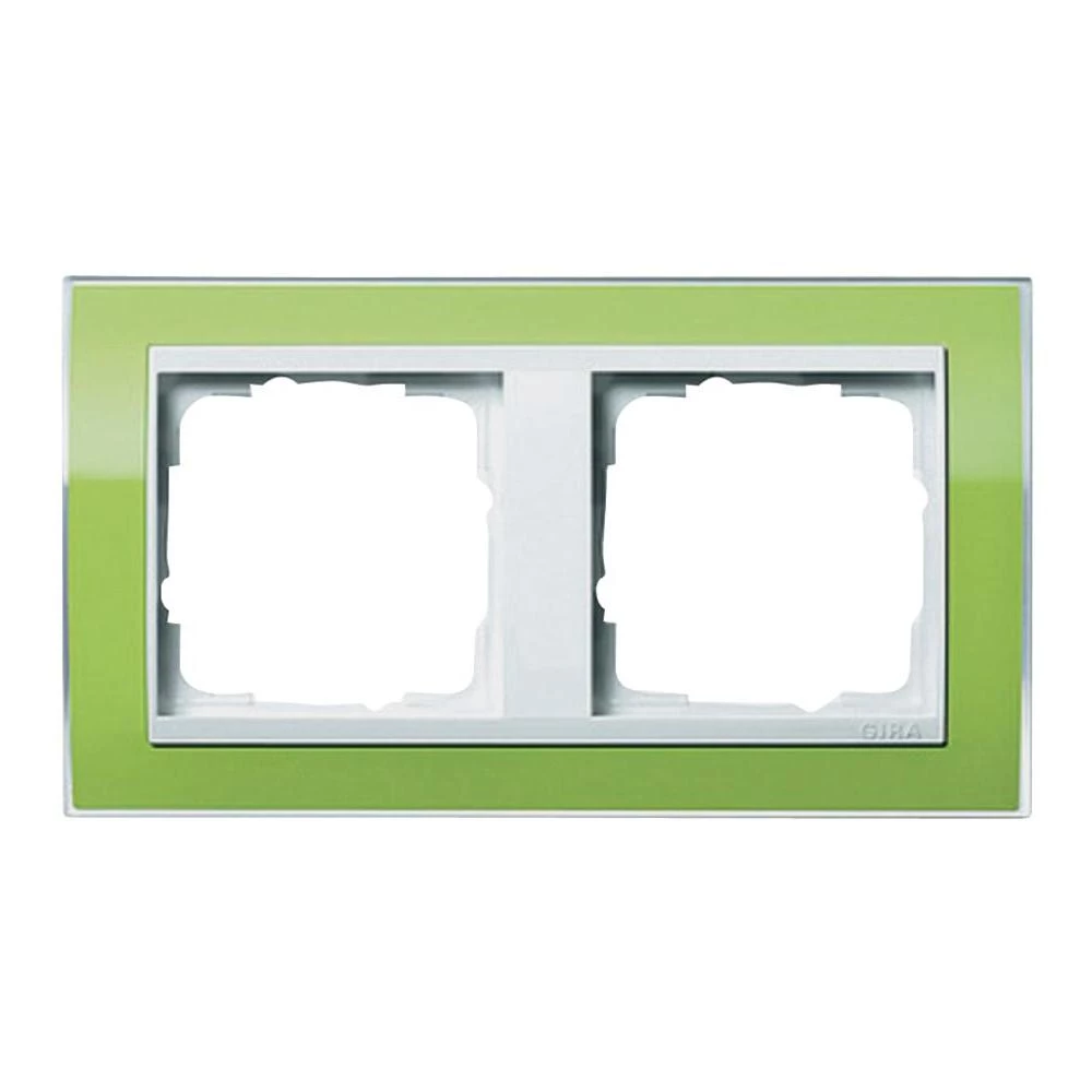 Pokrivni okvir Gira Event 0212743, 2 mjesta, zelena boja slika
