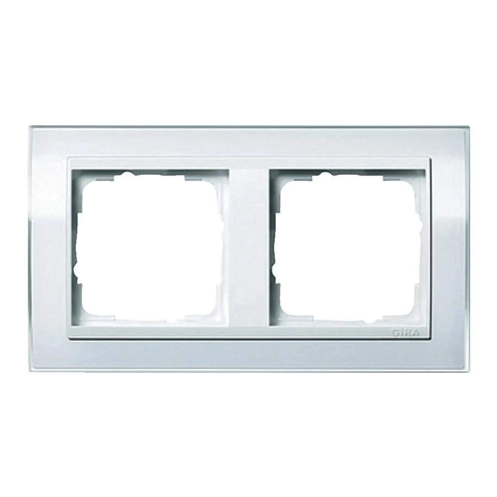Pokrivni okvir Gira Event 0212723, 2 mjesta, bijela boja slika