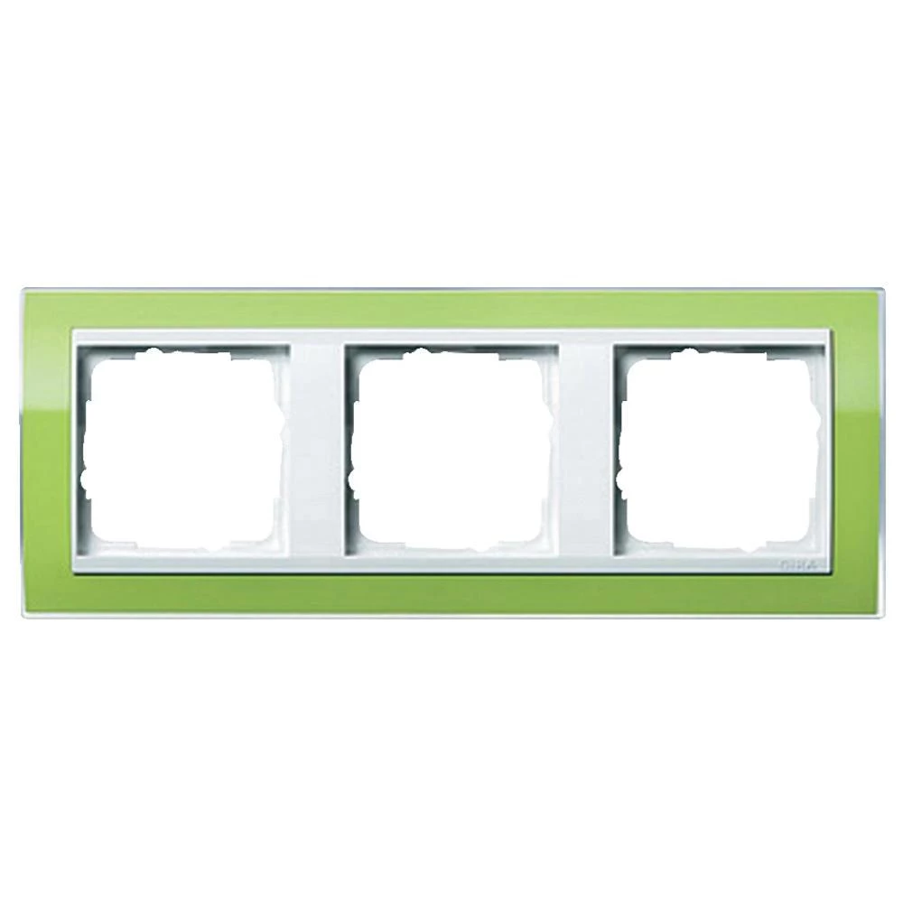 Pokrivni okvir Gira Event 0213743, 3 mjesta, zelena boja slika