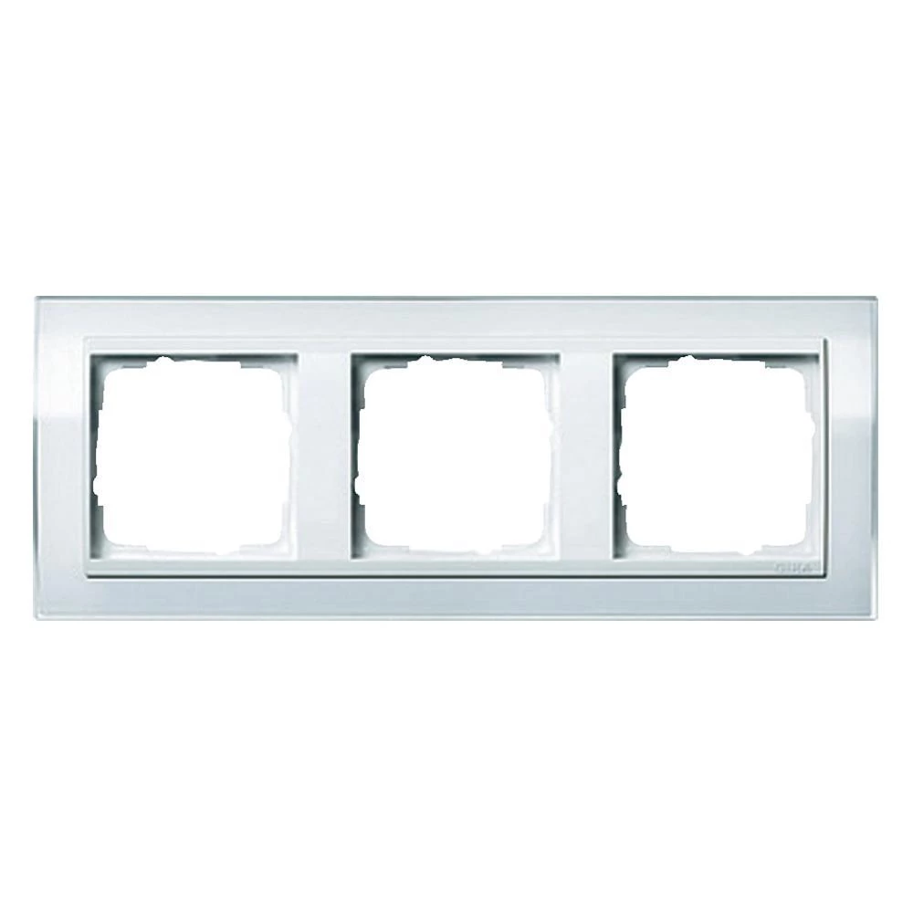 Pokrivni okvir Gira Event 0213723, 3 mjesta, bijela boja slika