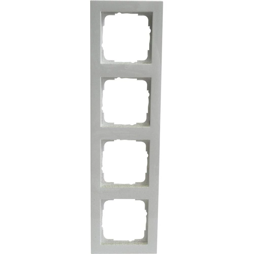 Pokrivni okvir Gira E2 021429, 4 mjesta, bijela boja slika