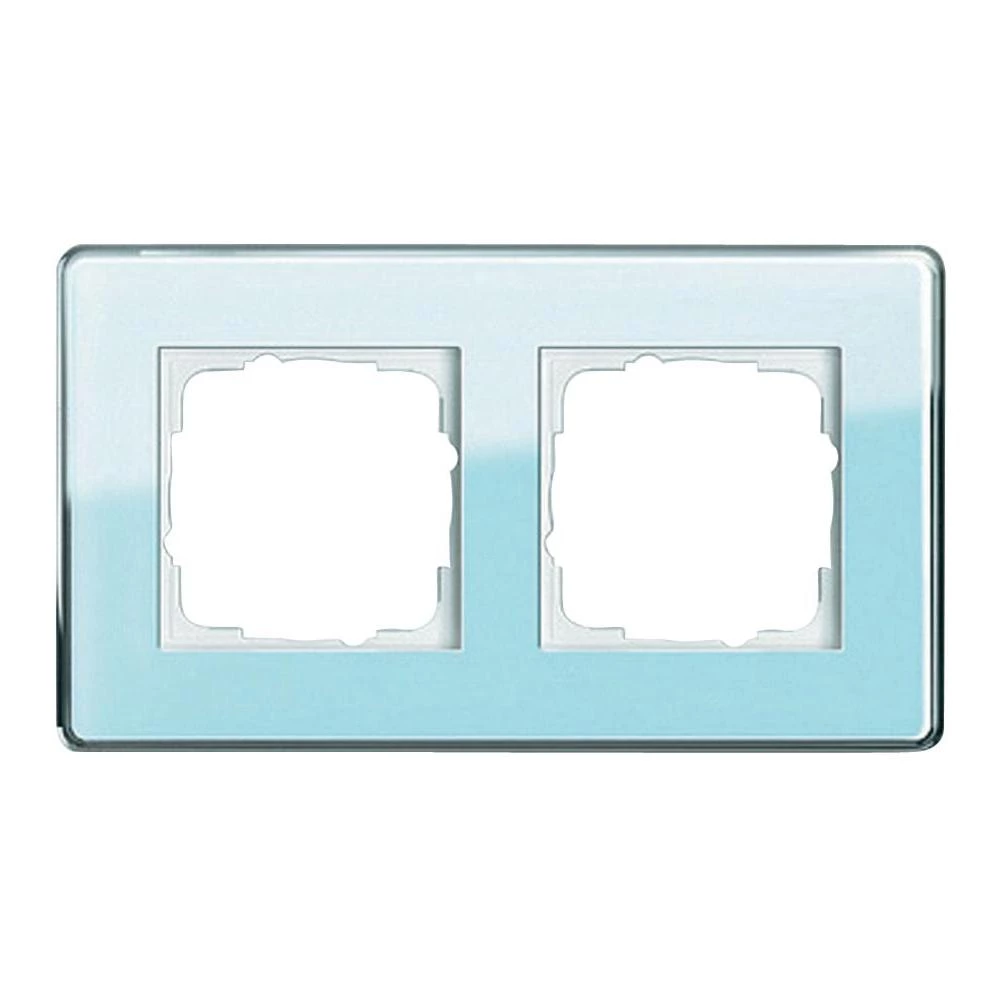 Pokrivni okvir Gira Esprit C 0212518, 2 mjesta, staklo, boja metvice slika