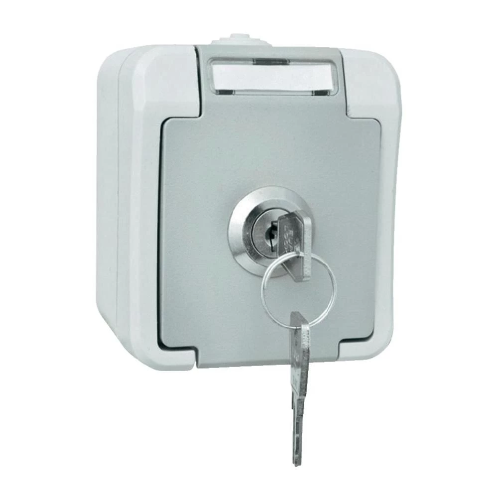 Utičnica za vlažne prostorijePeranova, s bravom 4, svijetloi tamno siva, IP54 10 slika