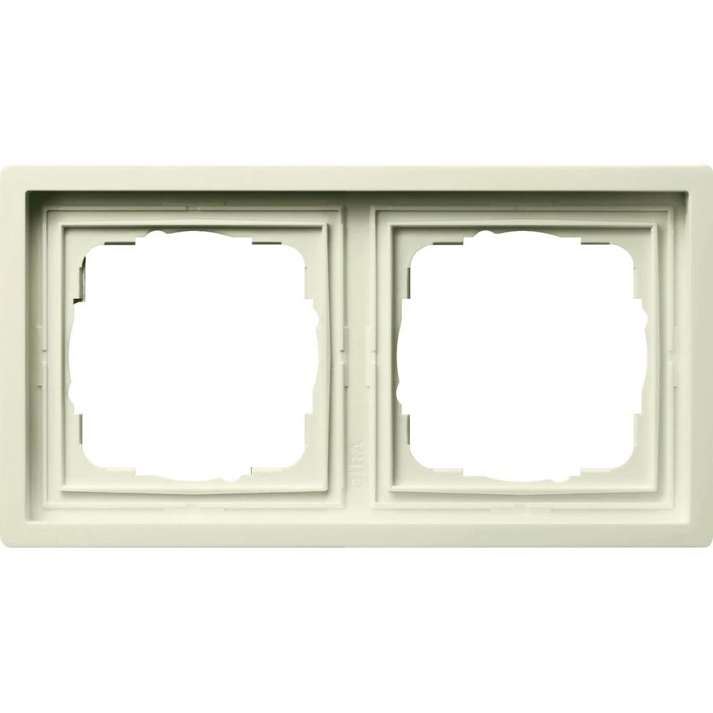Okvir za plosnati prekidač Gira0212111, 2 mjesta, krem bijele boje slika