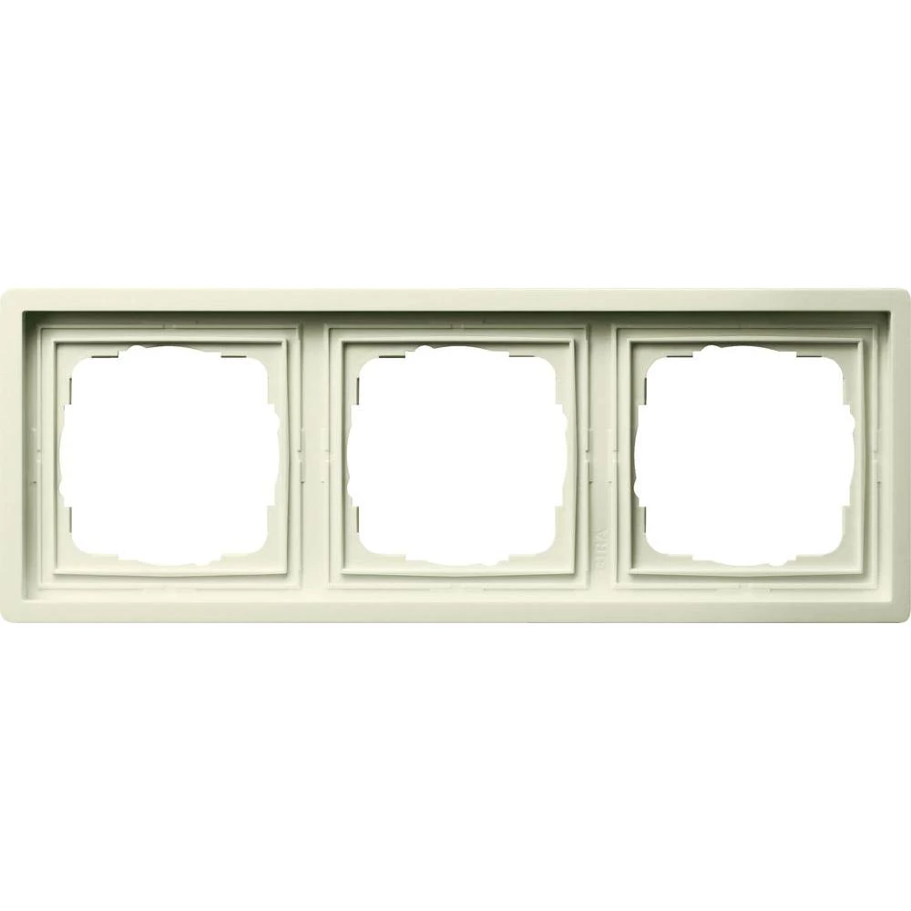 Okvir za plosnati prekidač Gira0213111, 3 mjesta, krem bijele boje slika