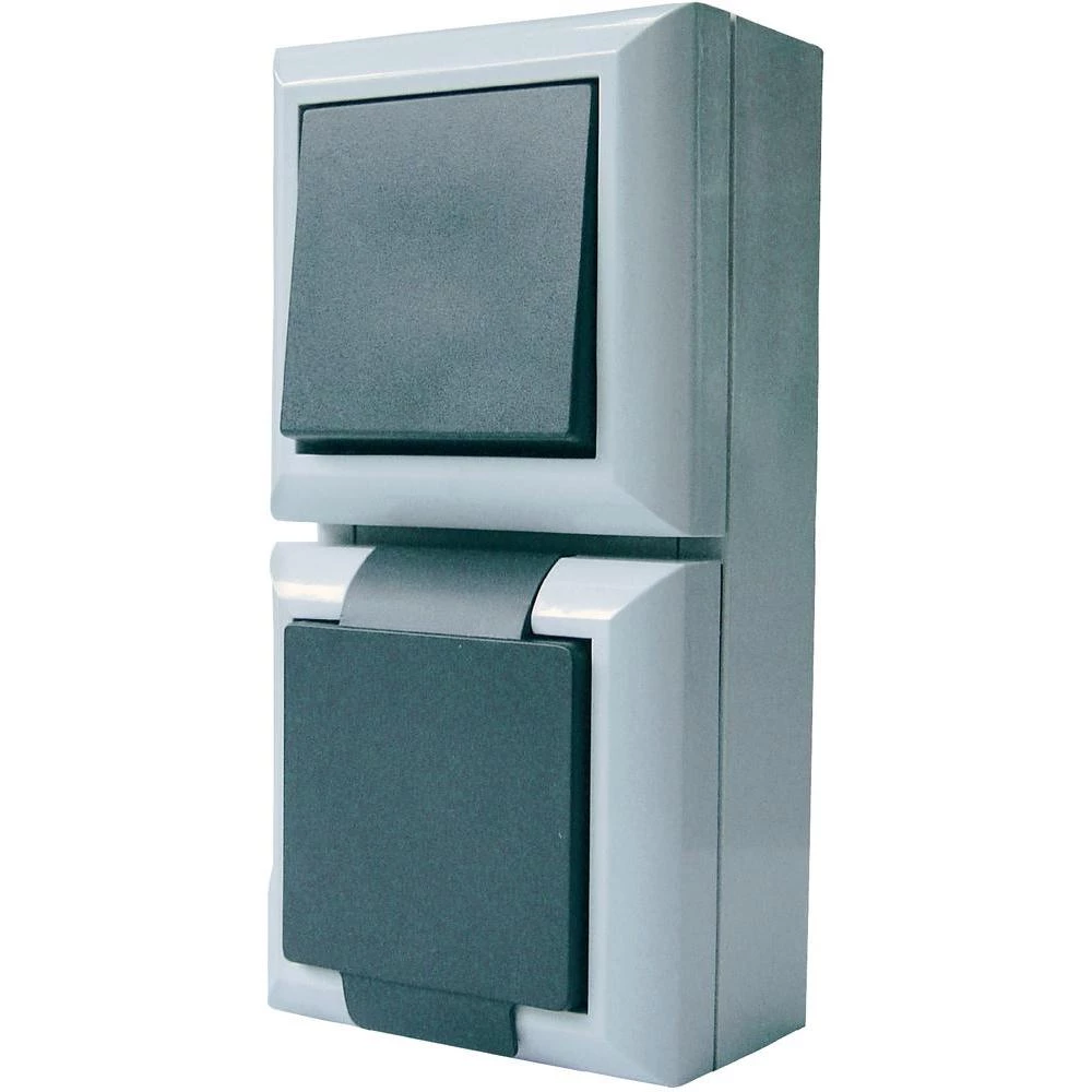 Kombinacija razmjenski prekidač + sigurnosna utičnica, vertikalna 9171 GAO slika