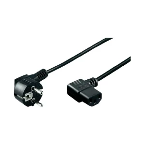 Priključni kabel za hladne uređaje Goobay [ šuko utikač - ženski konektor za hladne uređaje C13] crna 5 m slika