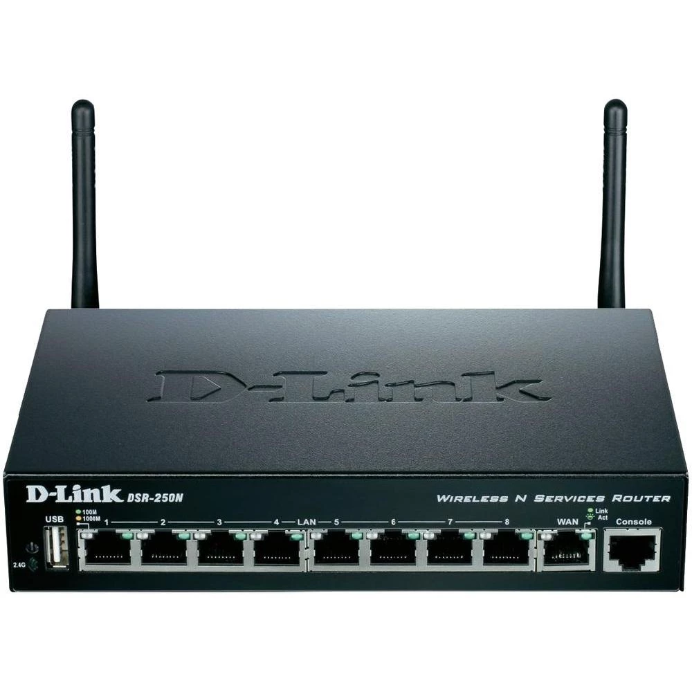 WLAN-Router - usmjerivač 2.4 GHz 300 MBit/s Gigabit-LAN D-Link DSR-250N slika