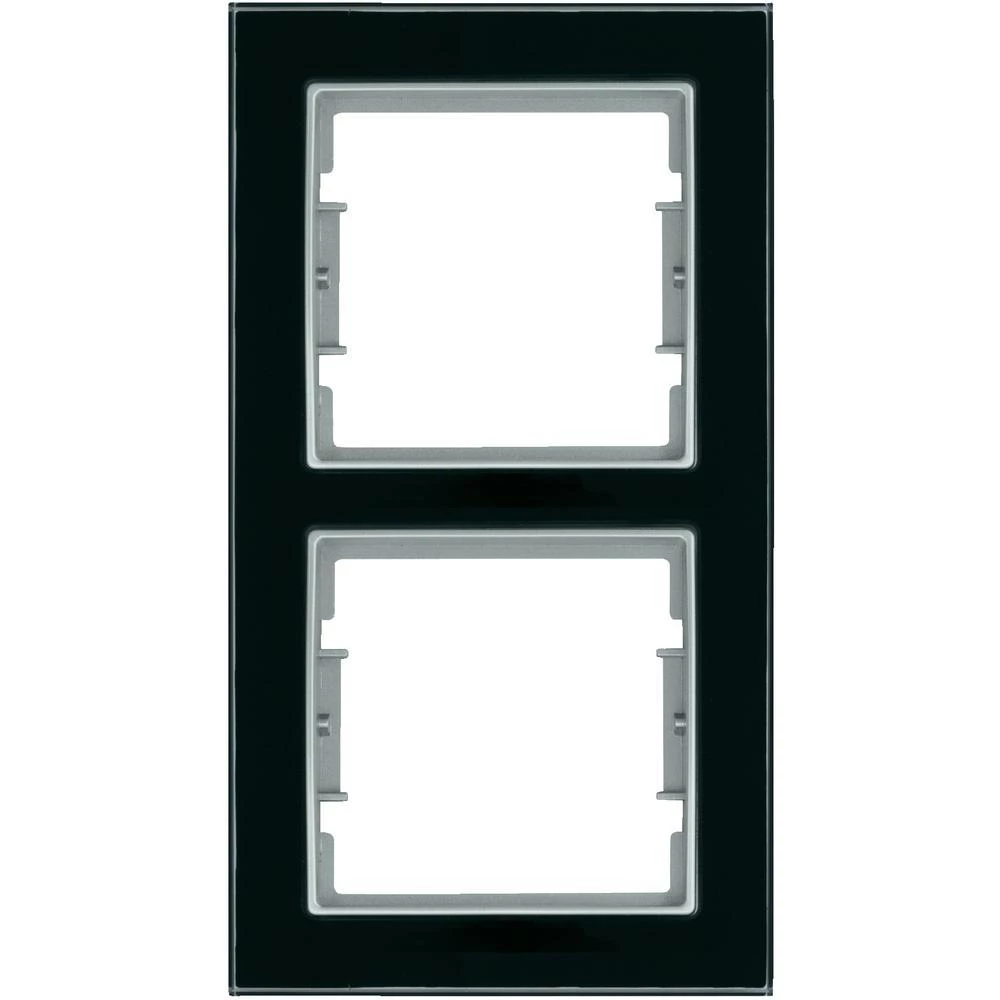Peramax okvir, 2 mjesta, vertikalni, crno staklo, srebrna boja 2170-814-1292 slika
