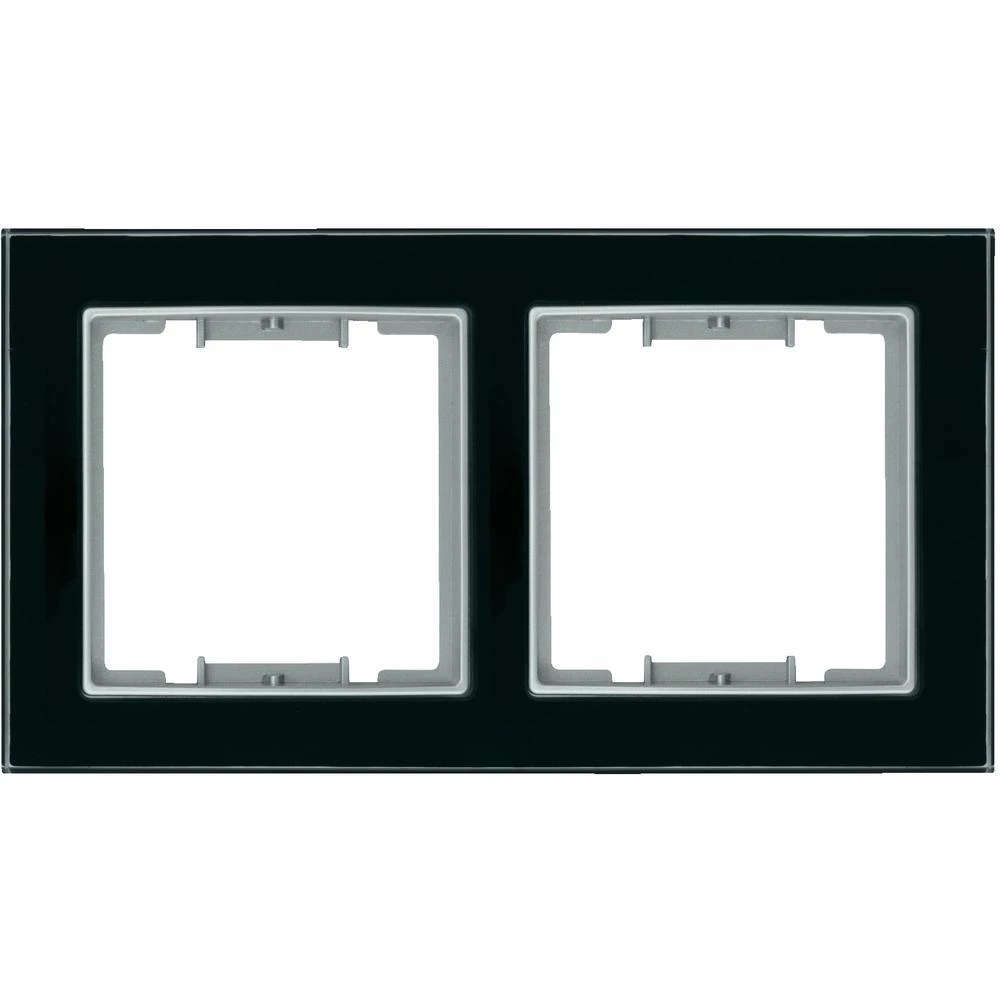 Okvir Peramax 2170-814-2292, 2mjesta, horizontalan, staklo,crne i srebrne boje slika