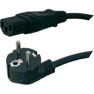 IEC priključni kabel Hawa 1008234, 5 m, crne boje, H05VV-F3G1,0 slika