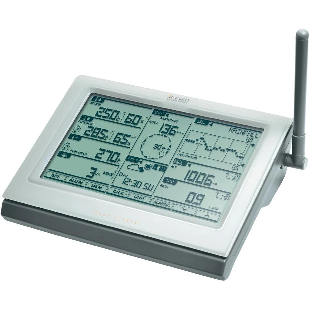 Oregon Scientific profesionalna precizna meteorološka stanica WMR 300 siva slika
