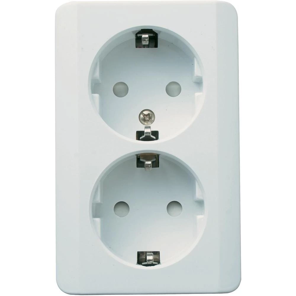 Sigurnosna utičnica Nova AP, 2 utičnice, bijela 0328 GAO slika