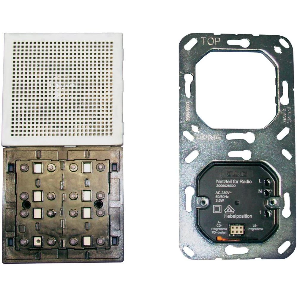 Podžbukni radio Jung, RAN LS 914 WW, alpsko bijele boje slika