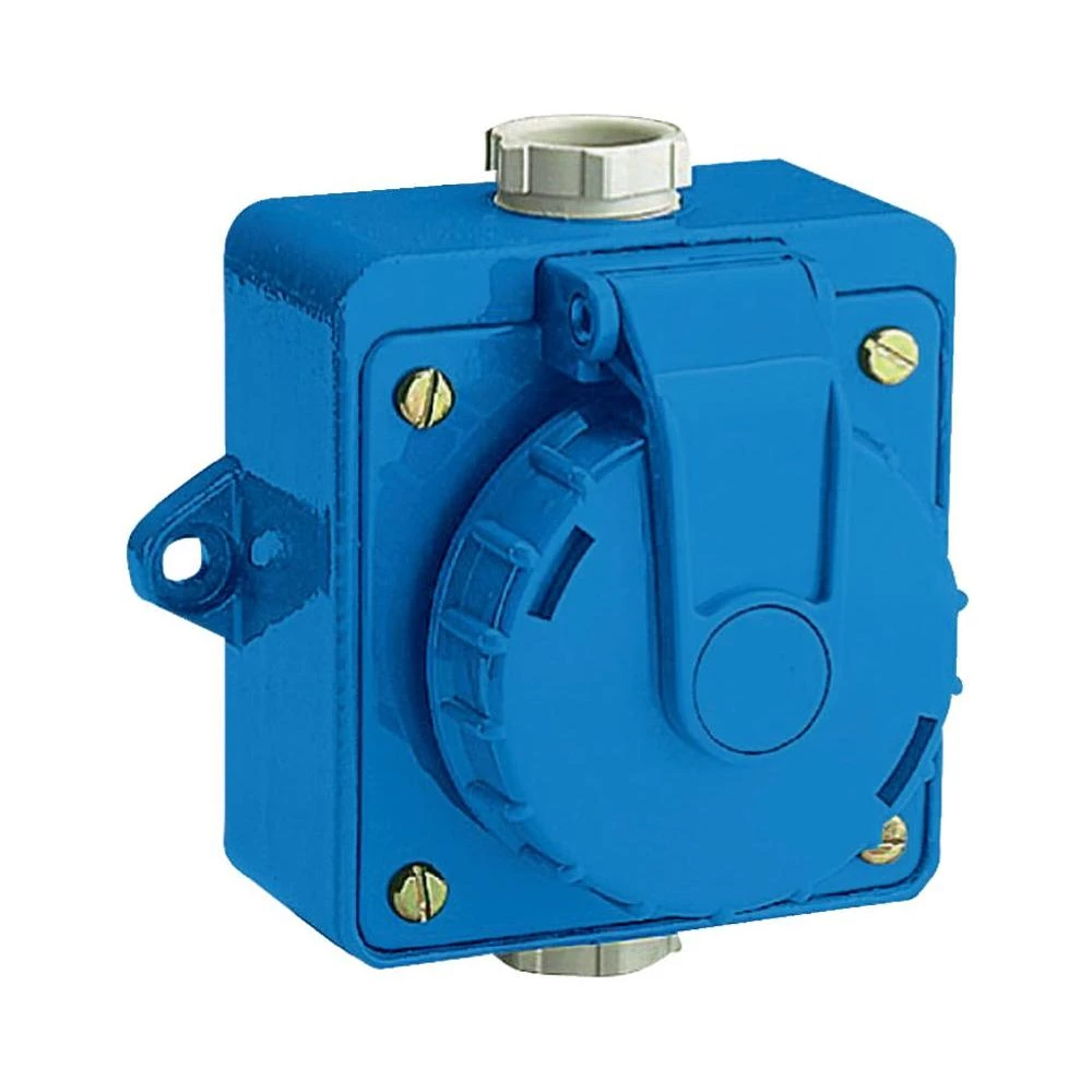 Nadžbukna utičnica, nepropustna za vodu, 230 V/AC, 16 A, IP68, plava 197.7751 slika