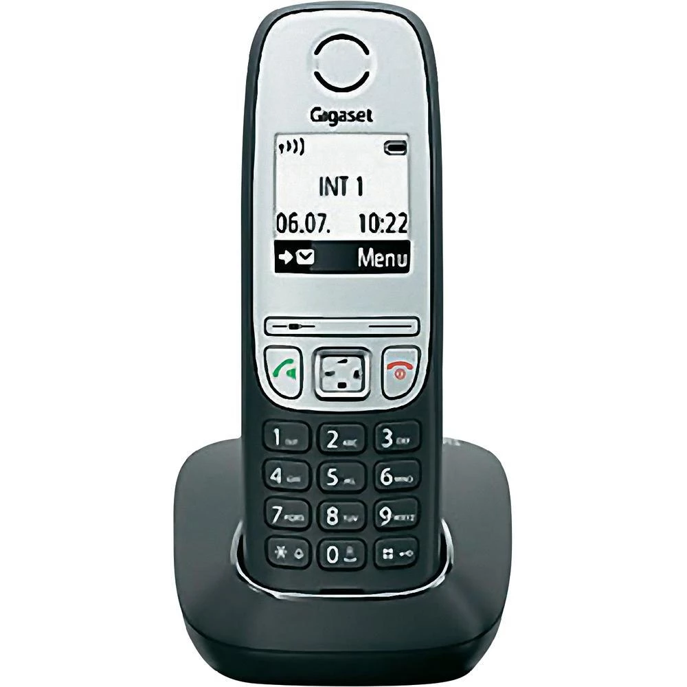 Bežični analogni telefon Gigaset A415 osvijetljeni ekran crni, srebrni S30852-H2 slika