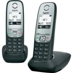 Bežični analogni telefon Gigaset A415 Duo osvijetljeni ekran crni, srebrni L3685