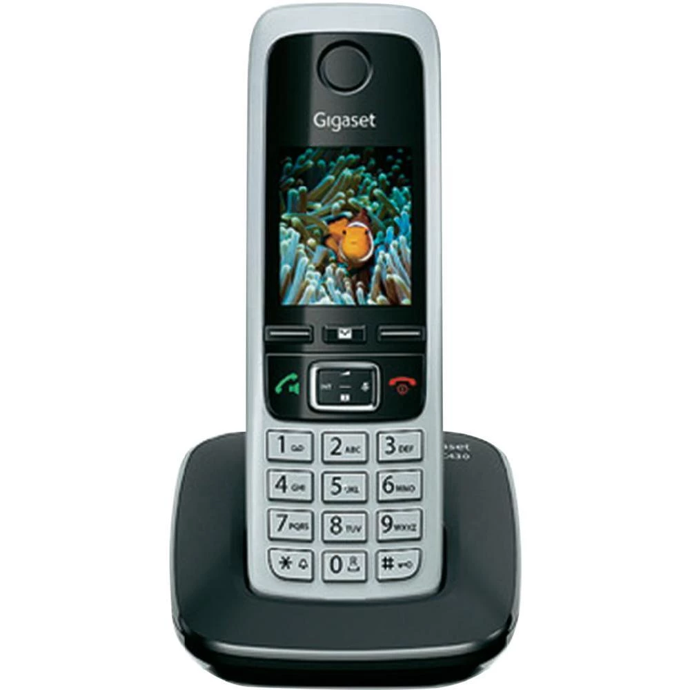 Bežični analogni telefon Gigaset C430 priključak za slušalice, baby alarm ekran slika