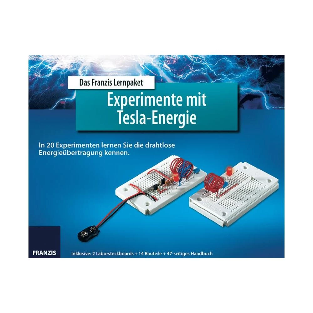 Franzis paket za učenje Teslini eksperimenti - Energija 65201 od 14 godina Fra slika