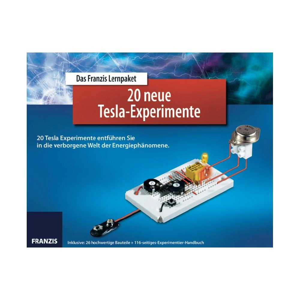 Franzis paket za učenje 20 novih Teslinih eksperimenata 65143 od 14 godina Fran slika