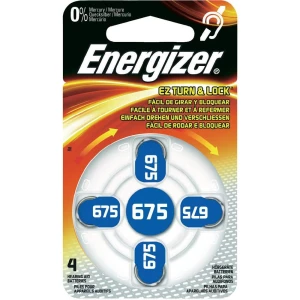 Baterije za slušni uređaj Energizer tipa ZA675, 1,4 V, 4 komada, 675A, HA675, V6 slika
