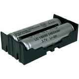 Držač MPD s kontaktom za 2 Li-Ion baterije 18650 THT L, (D x Š x V) 77,7 x 40,21