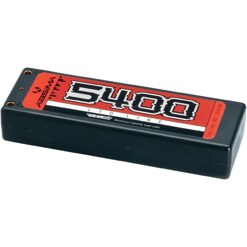 LiPo akumulatorski paket Absima, 7,4 V, 5.400 mAh, 90 C, utični sustav: T-konekt slika