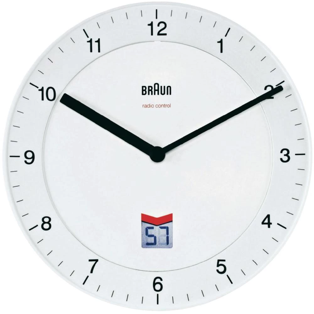 Radio-kontrolirani zidni sat Braun, promjer 20 cm, bijeli BNC006 WHWH 66013 8 slika