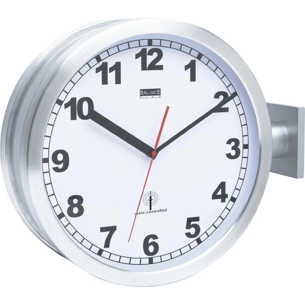Radijski upravljani sat za željezničku stanicu, na obje strane, promjer: 38 cm, slika